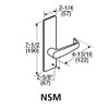 ML2020-NSM-625 Corbin Russwin ML2000 Series Mortise Privacy Locksets with Newport Lever in Bright Chrome