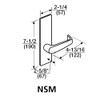 ML2070-NSM-629 Corbin Russwin ML2000 Series Mortise Full Dummy Locksets with Newport Lever in Bright Stainless Steel
