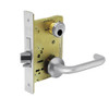 LC-8243-LNJ-26 Sargent 8200 Series Apartment Corridor Mortise Lock with LNJ Lever Trim and Deadbolt Less Cylinder in Bright Chrome