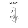 ML2051-DSA-619-RH Corbin Russwin ML2000 Series Mortise Office Locksets with Dirke Lever in Satin Nickel
