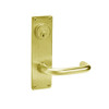 ML2065-LWN-605 Corbin Russwin ML2000 Series Mortise Dormitory Locksets with Lustra Lever and Deadbolt in Bright Brass