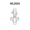 ML2024-ESM-606-LH Corbin Russwin ML2000 Series Mortise Entrance Locksets with Essex Lever and Deadbolt in Satin Brass
