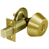 485-03 Sargent 480 Series Single Cylinder Auxiliary Deadbolt Lock with Thumbturn in Bright Brass