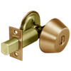 486-10 Sargent 480 Series Single Cylinder Auxiliary Deadbolt Lock with Blank Plate in Satin Bronze