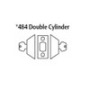 28-484-26 Sargent 480 Series Double Cylinder Auxiliary Deadbolt Lock in Bright Chrome