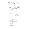 28-486-03 Sargent 480 Series Single Cylinder Auxiliary Deadbolt Lock with Blank Plate in Bright Brass