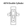 4874-04 Sargent 4870 Series Double Cylinder Mortise Deadlock in Satin Brass
