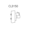 CL3150-NZD-626 Corbin CL3100 Series Vandal Resistant Half Dummy Cylindrical Locksets with Newport Lever in Satin Chrome