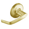 CL3150-NZD-605 Corbin CL3100 Series Vandal Resistant Half Dummy Cylindrical Locksets with Newport Lever in Bright Brass Finish