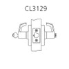 CL3129-NZD-605 Corbin CL3100 Series Vandal Resistant Hotel Cylindrical Locksets with Newport Lever in Bright Brass