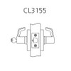 CL3155-NZD-626-LC Corbin CL3100 Series Vandal Resistant Less Cylinder Classroom Cylindrical Locksets with Newport Lever in Satin Chrome