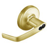 CL3157-NZD-605-CL6 Corbin CL3100 Series Vandal Resistant 6-Pin Less IC Core Storeroom Cylindrical Locksets with Newport Lever in Bright Brass Finish