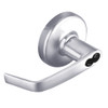 CL3157-NZD-625-CL6 Corbin CL3100 Series Vandal Resistant 6-Pin Less IC Core Storeroom Cylindrical Locksets with Newport Lever in Bright Chrome Finish