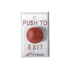 6290-US26 DynaLock 6000 Series Palm Switch 1-5/8'' Diameter Red Plastic Time Delay Mushroom Button in Bright Chrome