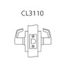 CL3110-AZD-605 Corbin CL3100 Series Vandal Resistant Passage Cylindrical Locksets with Armstrong Lever in Bright Brass