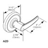 CL3110-AZD-619 Corbin CL3100 Series Vandal Resistant Passage Cylindrical Locksets with Armstrong Lever in Satin Nickel Plated