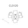 CL3120-AZD-618 Corbin CL3100 Series Vandal Resistant Privacy Cylindrical Locksets with Armstrong Lever in Bright Nickel Plated