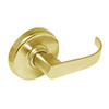 CL3120-PZD-605 Corbin CL3100 Series Vandal Resistant Privacy Cylindrical Locksets with Princeton Lever in Bright Brass Finish
