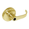 CL3157-PZD-605-LC Corbin CL3100 Series Vandal Resistant Less Cylinder Storeroom Cylindrical Locksets with Princeton Lever in Bright Brass Finish