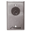 7022-US32D-CYL DynaLock 7000 Series Keyswitches Momentary 1 Double Pole Double Throw with Mortise Cylinder in Satin Stainless Steel