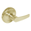 CL3380-AZD-606 Corbin CL3300 Series Extra Heavy Duty Passage with Blank Plate Cylindrical Locksets with Armstrong Lever in Satin Brass Finish