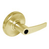 CL3391-AZD-605-LC Corbin CL3300 Series Less Cylinder Extra Heavy Duty Keyed with Turnpiece Cylindrical Locksets with Armstrong Lever in Bright Brass Finish