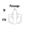 9K30N15CSTK625 Best 9K Series Passage Heavy Duty Cylindrical Lever Locks with Contour Angle with Return Lever Design in Bright Chrome