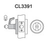 CL3391-PZD-618 Corbin CL3300 Series Extra Heavy Duty Keyed with Turnpiece Cylindrical Locksets with Princeton Lever in Bright Nickel Plated