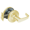 CL3380-NZD-605 Corbin CL3300 Series Extra Heavy Duty Passage with Blank Plate Cylindrical Locksets with Newport Lever in Bright Brass Finish