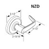 CL3570-NZD-626 Corbin CL3500 Series Heavy Duty Full Dummy Cylindrical Locksets with Newport Lever in Satin Chrome