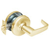 CL3580-NZD-605 Corbin CL3500 Series Heavy Duty Passage with Blank Plate Cylindrical Locksets with Newport Lever in Bright Brass Finish