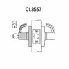 CL3557-NZD-605-LC Corbin CL3500 Series Heavy Duty Less Cylinder Storeroom Cylindrical Locksets with Newport Lever in Bright Brass