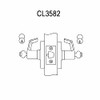 CL3582-NZD-619-LC Corbin CL3500 Series Heavy Duty Less Cylinder Store Door Cylindrical Locksets with Newport Lever in Satin Nickel Plated