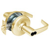 CL3551-NZD-605-CL7 Corbin CL3500 Series IC 7-Pin Less Core Heavy Duty Entrance Cylindrical Locksets with Newport Lever in Bright Brass Finish