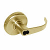 CL3581-PZD-605-CL6 Corbin CL3500 Series IC 6-Pin Less Core Heavy Duty Keyed with Blank Plate Cylindrical Locksets with Princeton Lever in Bright Brass Finish