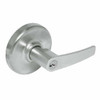 CL3581-AZD-619 Corbin CL3500 Series Heavy Duty Keyed with Blank Plate Cylindrical Locksets with Armstrong Lever in Satin Nickel Plated Finish