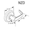 CL3810-NZD-612 Corbin CL3800 Series Standard-Duty Passage Cylindrical Locksets with Newport Lever in Satin Bronze