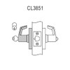 CL3851-NZD-626-LC Corbin CL3800 Series Standard-Duty Less Cylinder Entrance Cylindrical Locksets with Newport Lever in Satin Chrome