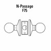 6K20N4DSTK605 Best 6K Series Passage Medium Duty Cylindrical Knob Locks with Round Style in Bright Brass