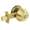 DL2213-605 Corbin DL2200 Series Cylindrical Deadlocks with Single Cylinder in Bright Brass Finish