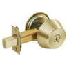 DL2213-606 Corbin DL2200 Series Cylindrical Deadlocks with Single Cylinder in Satin Brass Finish