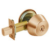 DL2213-612 Corbin DL2200 Series Cylindrical Deadlocks with Single Cylinder in Satin Bronze Finish