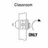 DL2217-605-CL7 Corbin DL2200 Series Classroom Cylindrical Deadlocks with Single Cylinder in Bright Brass