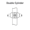 DL3012-618-LC Corbin DL3000 Series Cylindrical Deadlocks with Double Cylinder in Bright Nickel
