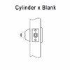 DL3011-606-LC Corbin DL3000 Series Cylindrical Deadlocks with Single Cylinder w/ Blank Plate in Satin Brass