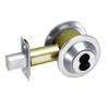 DL3012-625-CL6 Corbin DL3000 Series IC 6-Pin Less Core Cylindrical Deadlocks with Double Cylinder in Bright Chrome Finish