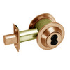 DL3017-612-RH-CL6 Corbin DL3000 Series IC 6-Pin Less Core Classroom Cylindrical Deadlocks with Single Cylinder in Satin Bronze Finish