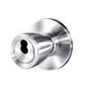 8K37D6AS3625 Best 8K Series Storeroom Heavy Duty Cylindrical Knob Locks with Tulip Style in Bright Chrome
