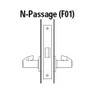 45H0N3H605 Best 40H Series Passage Heavy Duty Mortise Lever Lock with Solid Tube Return Style in Bright Brass