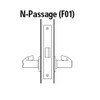 45H0N14H618 Best 40H Series Passage Heavy Duty Mortise Lever Lock with Curved with Return Style in Bright Nickel